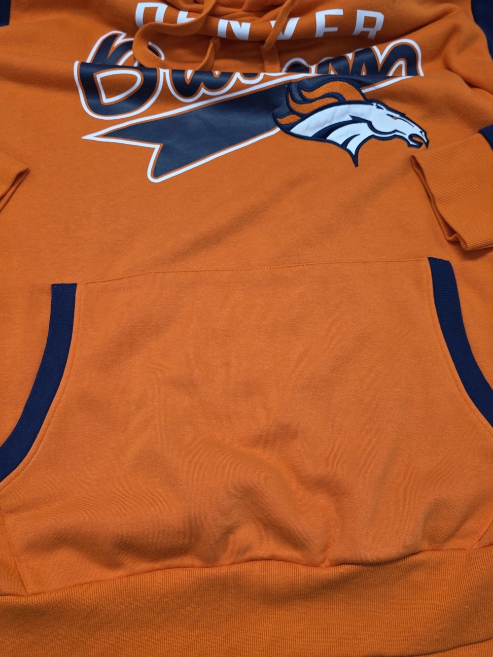 Denver Broncos Orange Hoodie Men's Size 4XL - Picture 5 of 7
